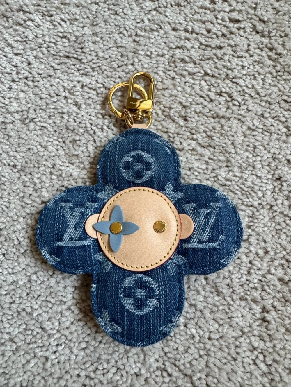 Vivienne Denim Bag Charm, Excellent Condition